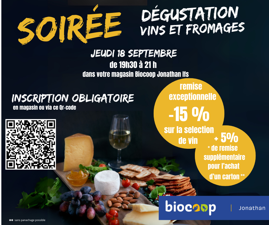 Soirée dégustation Vins et Fromages