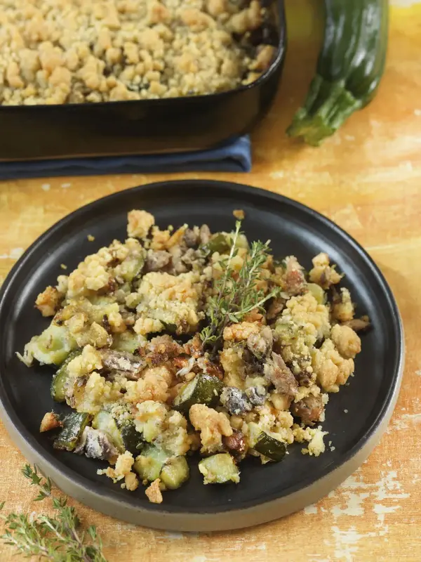 Crumble de sardines et courgettes - Recette à Prix Engagés Avril 2025