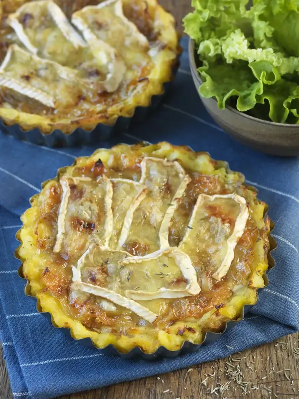 Tartelettes pommes de terre et camembert - Recette à Prix Engagés Mars 2026